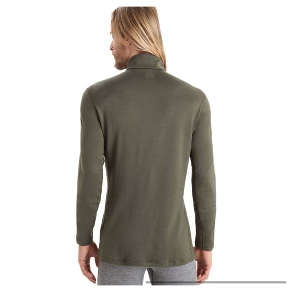 Icebreaker Merino 200 Oasis Long Sleeve Half Zip Base Layer Top Green Small New - Picture 2 of 16